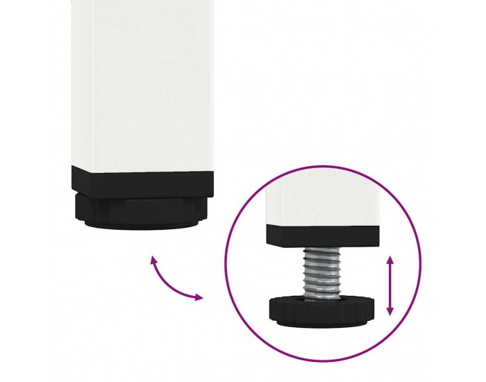 Sonata H Висок шкаф, бял, 35x39x103,5 см, стомана