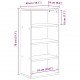 Sonata H Страничен шкаф ODDA 40x24x79 cm масивна дървесина бор Sonata H Страничен шкаф ODDA 40x24x79 cm масивна дървесина бор
