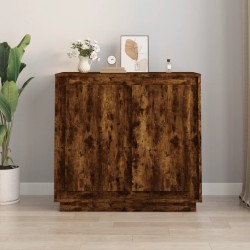 Sonata H Сайдборд, опушен дъб, 80x34x75 см, инженерно дърво - Шкафове, Витрини, Модулни секции