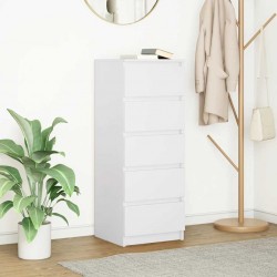 Sonata H Бюфет с чекмеджета, бял, 37,5x35x99 см, инженерно дърво Sonata H Бюфет с чекмеджета, бял, 37,5x35x99 см, инженерно дърво - Дневна