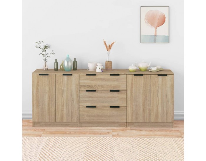 Sonata H Бюфет от 3 части, сонома дъб, инженерно дърво