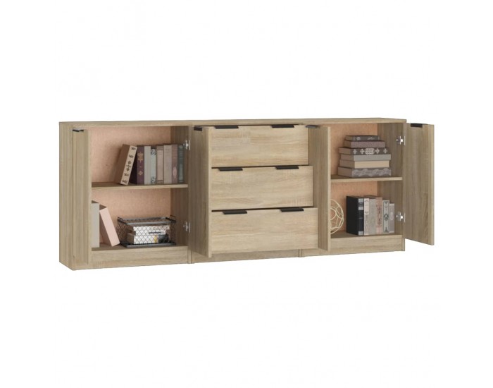 Sonata H Бюфет от 3 части, сонома дъб, инженерно дърво