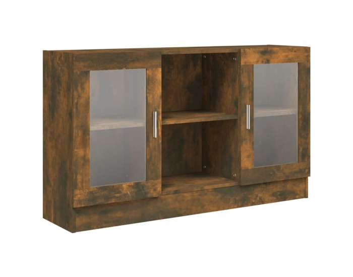 Sonata H Шкаф витрина, опушен дъб, 120x30,5x70 см, инженерно дърво