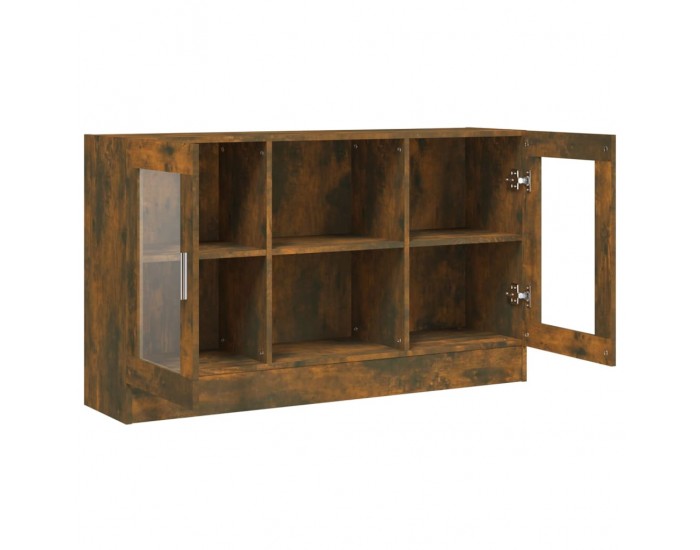 Sonata H Шкаф витрина, опушен дъб, 120x30,5x70 см, инженерно дърво