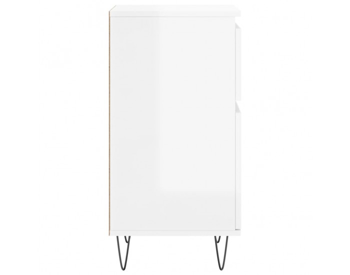 Sonata H Бюфети 2 бр бял гланц 40x35x70 см инженерно дърво