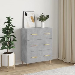 Sonata H Сайдборд, бетонно сив, 69,5x34x90 см, инженерно дърво - Шкафове, Витрини, Модулни секции