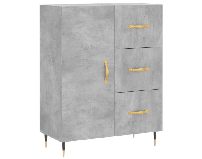 Sonata H Сайдборд, бетонно сив, 69,5x34x90 см, инженерно дърво Sonata H Сайдборд, бетонно сив, 69,5x34x90 см, инженерно дърво