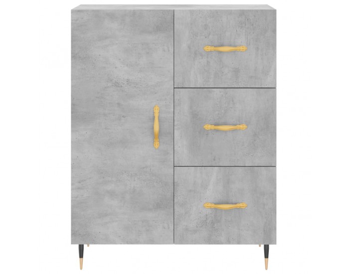 Sonata H Сайдборд, бетонно сив, 69,5x34x90 см, инженерно дърво Sonata H Сайдборд, бетонно сив, 69,5x34x90 см, инженерно дърво