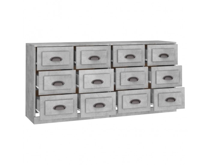 Sonata H Сайдборди, 2 бр, бетонно сиви, инженерно дърво