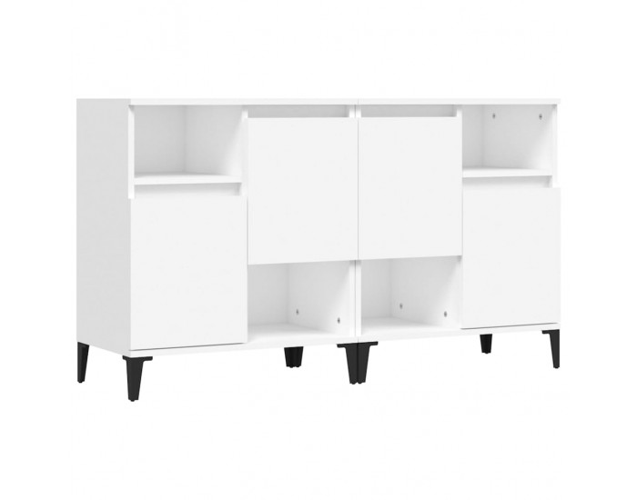 Sonata H Сайдборди, 2 бр, бели, 60x35x70 см, инженерно дърво