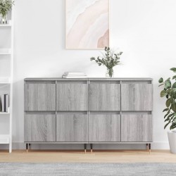 Sonata H Сайдборди, 2 бр, сив сонома, инженерно дърво - Шкафове, Витрини, Модулни секции