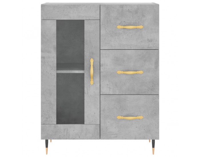 Sonata H Висок шкаф, бетонно сив, 69,5x34x180 см, инженерно дърво