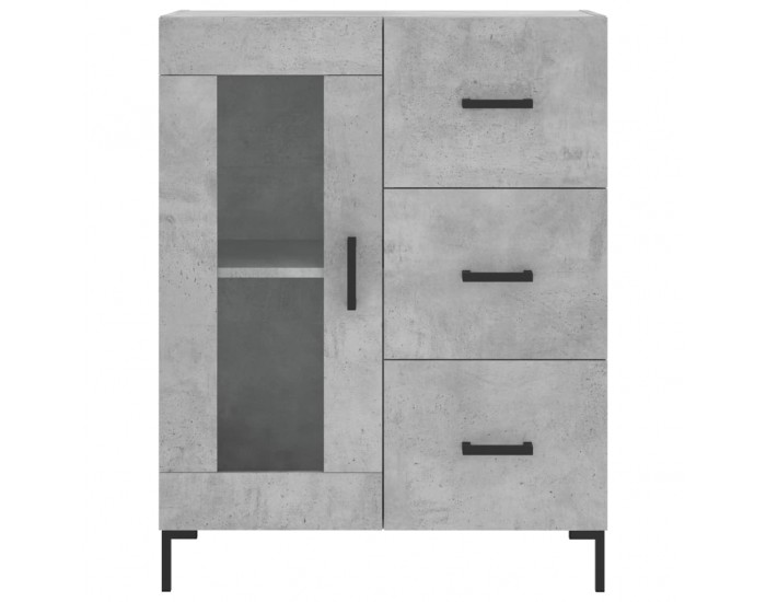 Sonata H Сайдборд, бетонно сив, 69,5x34x90 см, инженерно дърво Sonata H Сайдборд, бетонно сив, 69,5x34x90 см, инженерно дърво