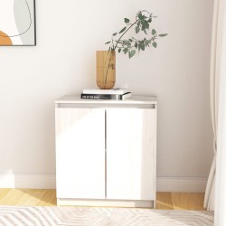 Sonata H Страничен шкаф бял 60x36x65 см борово дърво масив - Шкафове, Витрини, Модулни секции