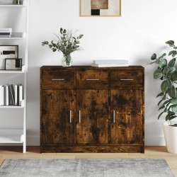 Sonata H Бюфет опушен дъб 91x28x75 см инженерно дърво - Дневна
