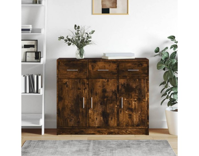 Sonata H Бюфет опушен дъб 91x28x75 см инженерно дърво