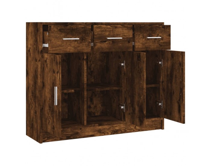 Sonata H Бюфет опушен дъб 91x28x75 см инженерно дърво