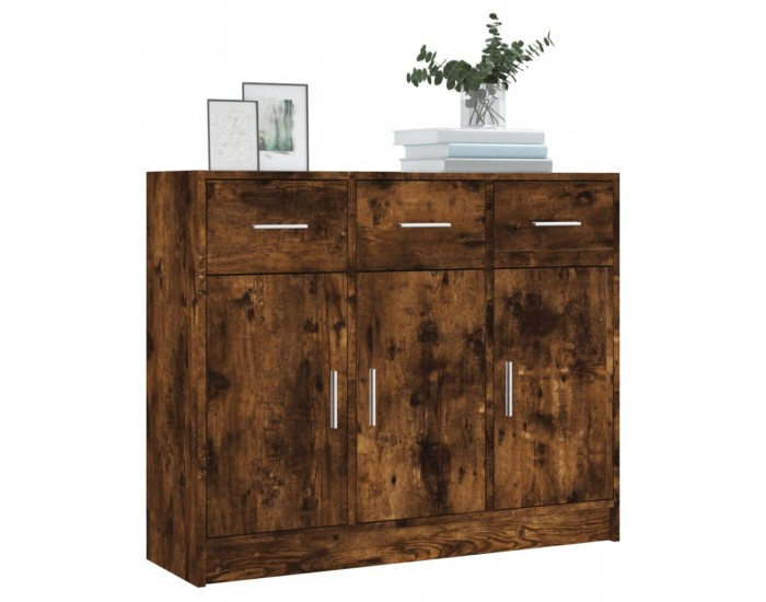 Sonata H Бюфет опушен дъб 91x28x75 см инженерно дърво