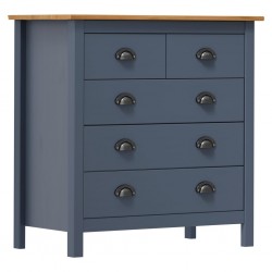 Sonata H Сайдборд Hill сив 79x40x80 см борово дърво масив - Шкафове, Витрини, Модулни секции