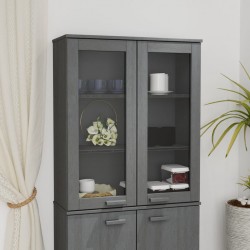 Sonata H Надстройка за шкаф HAMAR, тъмносива, 85x35x100 см, бор масив - Шкафове, Витрини, Модулни секции