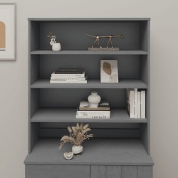Sonata H Надстройка за шкаф HAMAR, тъмносива, 90x30x100 см, бор масив - Шкафове, Витрини, Модулни секции