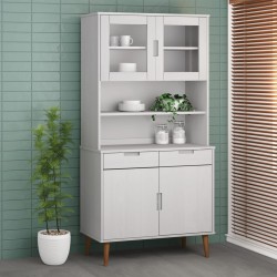 Sonata H Надстройка за шкаф MOLDE бял 90x35x100 см бор масив - Шкафове, Витрини, Модулни секции