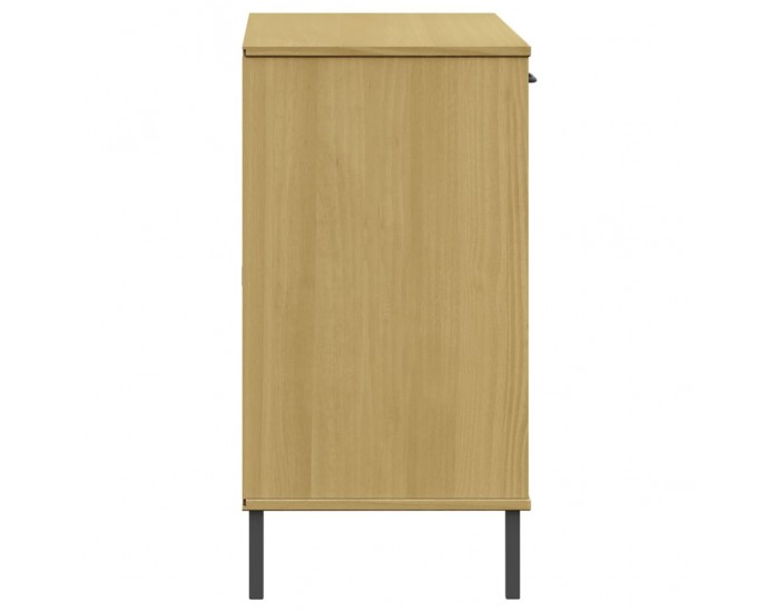 Sonata H Бюфет с метални крака кафява 113x40x77 см масивно дърво OSLO Sonata H Бюфет с метални крака кафява 113x40x77 см масивно дърво OSLO