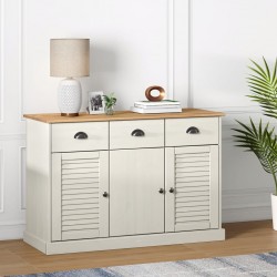 Sonata H Бюфет с чекмеджета VIGO, 113x40x75 см, бял, бор масив - Дневна