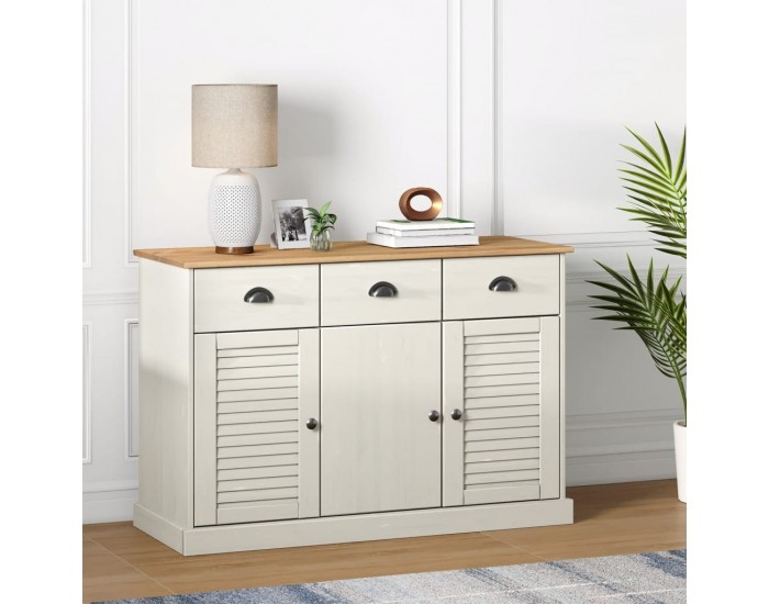 Sonata H Бюфет с чекмеджета VIGO, 113x40x75 см, бял, бор масив Sonata H Бюфет с чекмеджета VIGO, 113x40x75 см, бял, бор масив
