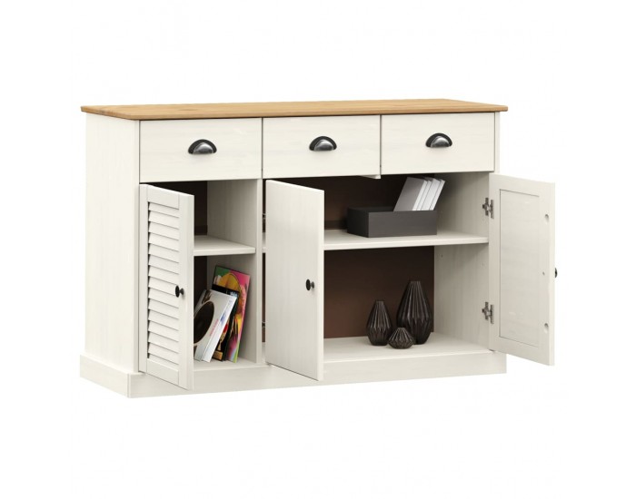 Sonata H Бюфет с чекмеджета VIGO, 113x40x75 см, бял, бор масив Sonata H Бюфет с чекмеджета VIGO, 113x40x75 см, бял, бор масив