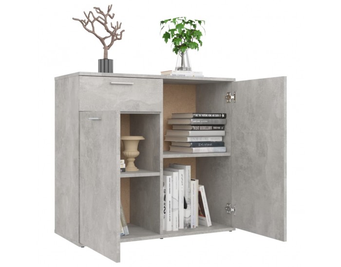 Sonata H Бюфет, бетонно сив, 80x36x75 см, инженерно дърво