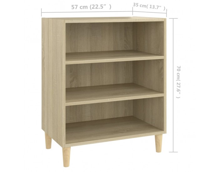 Sonata H Бюфет дъб сонома 57x35x70 см инженерно дърво