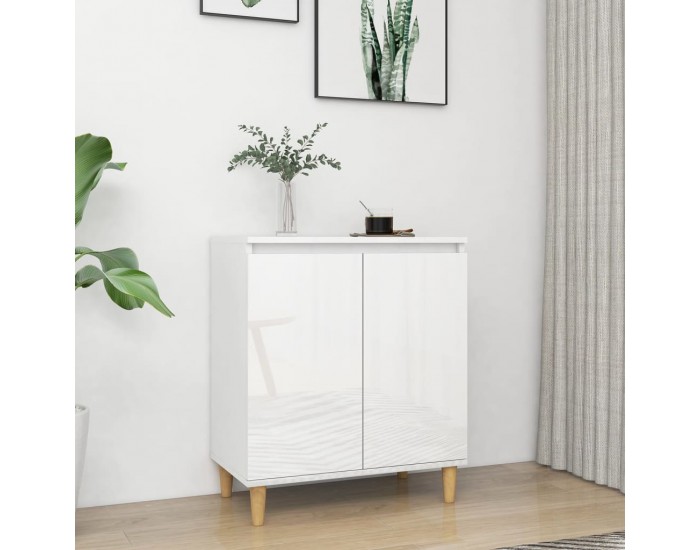 Sonata H Бюфет с крака дърво масив бял гланц 60x35x70 см инженерно дърво Sonata H Бюфет с крака дърво масив бял гланц 60x35x70 см инженерно дърво