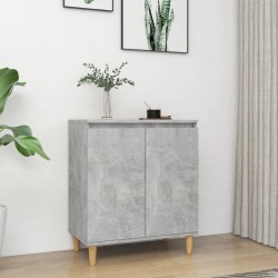 Sonata H Бюфет крака дърво масив бетонно сив 60x35x70 см инженерно дърво - Дневна