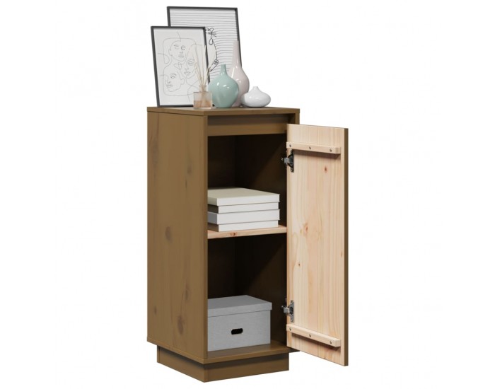 Sonata H Сайдборди, 2 бр, меденокафяви, 31,5x34x75 см, бор масив