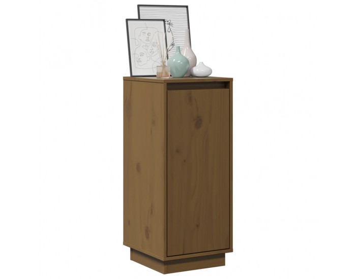 Sonata H Сайдборди, 2 бр, меденокафяви, 31,5x34x75 см, бор масив