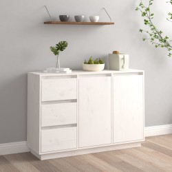 Sonata H Сайдборд, бял, 111x34x75 см, бор масив - Шкафове, Витрини, Модулни секции