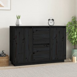 Sonata H Сайдборд, черен, 111x34x75 см, бор масив - Шкафове, Витрини, Модулни секции