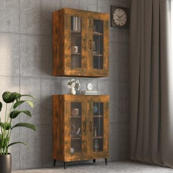 Sonata H Окачен стенен шкаф, опушен дъб, 69,5x34x90 см - Шкафове, Витрини, Модулни секции