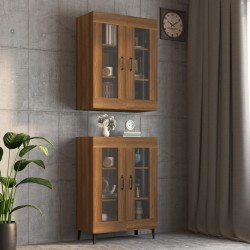 Sonata H Окачен стенен шкаф, кафяв дъб, 69,5x34x90 см - Шкафове, Витрини, Модулни секции