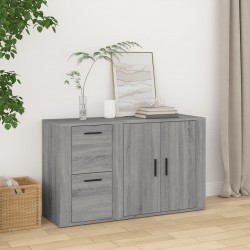 Sonata H Сайдборд, сив сонома, 100x33x59,5 см, инженерно дърво - Шкафове, Витрини, Модулни секции