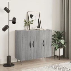 Sonata H Сайдборд, Сив сонома, 90x34x80 см, инженерно дърво - Шкафове, Витрини, Модулни секции
