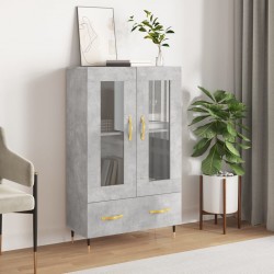 Sonata H Висок шкаф, бетонно сиво, 69,5x31x115 см, инженерно дърво - Шкафове, Витрини, Модулни секции
