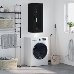Sonata H Стенен шкаф черен 34,5x34x90 см - Шкафове, Витрини, Модулни секции