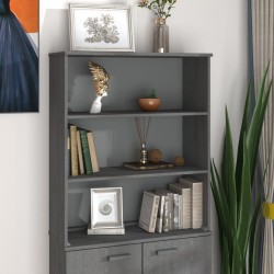 Sonata H Надстройка за шкаф HAMAR, тъмносива, 85x35x100 см, бор масив - Шкафове, Витрини, Модулни секции