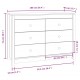 Sonata H Страничен шкаф бял 100x40x72 см борово дърво масив Sonata H Страничен шкаф бял 100x40x72 см борово дърво масив