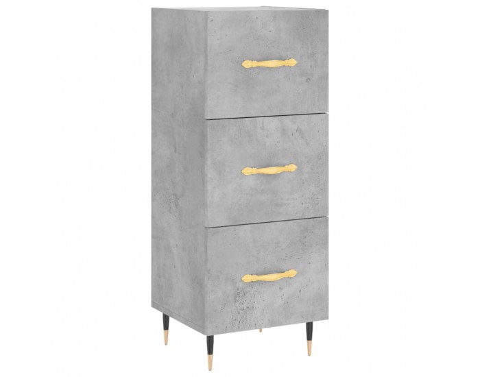 Sonata H Висок шкаф, бетонно сив, 34,5x34x180 см, инженерно дърво