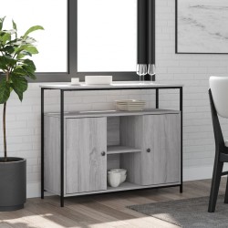 Sonata H Сайдборд, сив сонома, 100x35x80 см, инженерно дърво - Шкафове, Витрини, Модулни секции