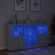 Sonata H Сайдборд с LED светлини, сив сонома, 181,5x37x100 см Sonata H Сайдборд с LED светлини, сив сонома, 181,5x37x100 см