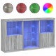Sonata H Сайдборд с LED светлини, сив сонома, 181,5x37x100 см Sonata H Сайдборд с LED светлини, сив сонома, 181,5x37x100 см